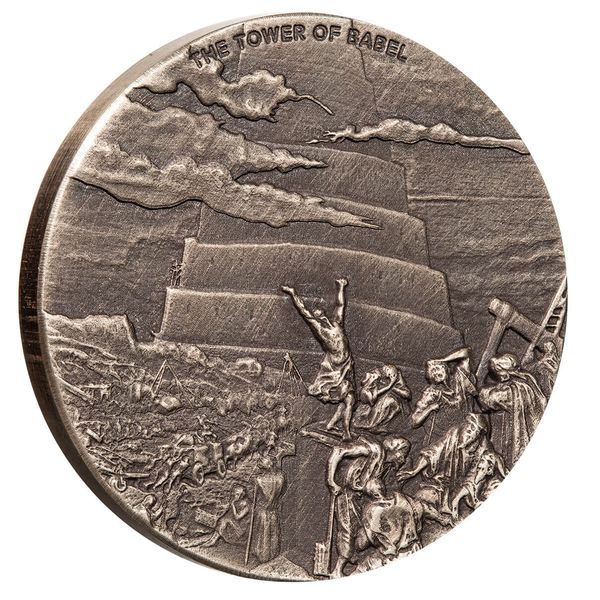 2023 Scottsdale Mint Niue Biblical Series 51 The Tower Of Babel 2 Troy Oz 999 Fine Silver Coin 03