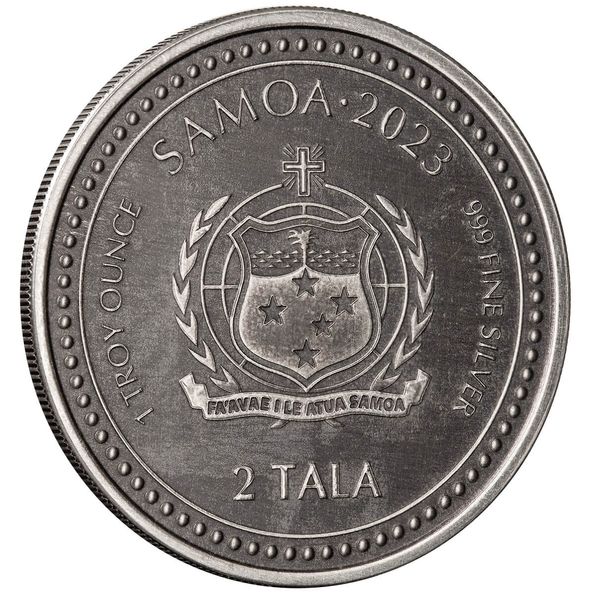 2023 Scottsdale Mint Samoa Jesus Collection The Teacher 1 Troy Ounce 999 Fine Silver Antique Coin 03