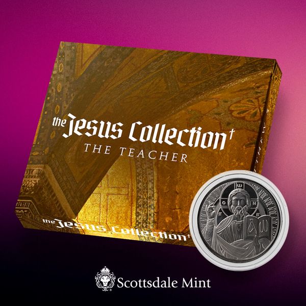 2023 Scottsdale Mint Samoa Jesus Collection The Teacher 1 Troy Ounce 999 Fine Silver With Black Rhodium Plating Coin 02