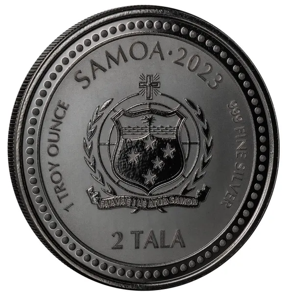 2023 Scottsdale Mint Samoa Jesus Collection The Teacher 1 Troy Ounce 999 Fine Silver With Black Rhodium Plating Coin 03