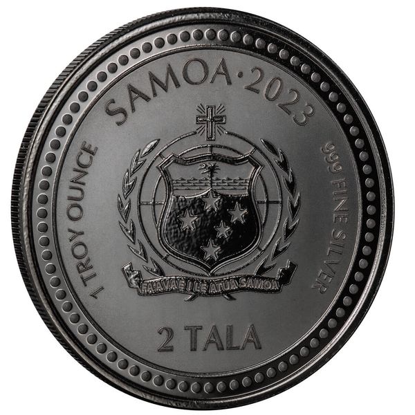 2023 Scottsdale Mint Samoa Jesus Collection The Teacher 1 Troy Ounce 999 Fine Silver With Black Rhodium Plating Coin 03