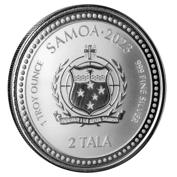 2023 Scottsdale Mint Samoa Jesus Collection The Teacher 1 Troy Ounce 999 Fine Silver With Color Coin 05