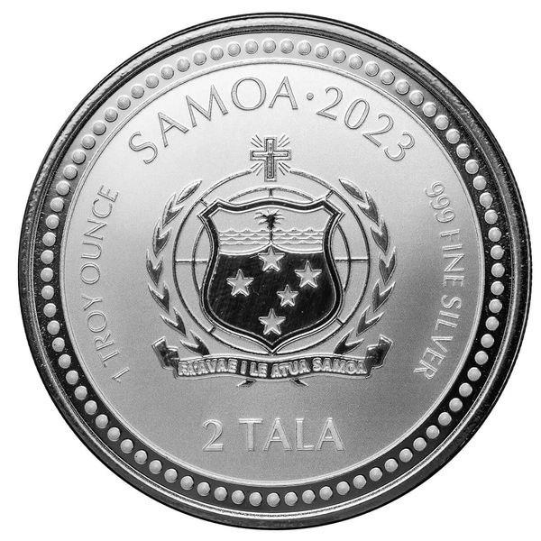 2023 Scottsdale Mint Samoa Jesus Collection The Teacher 1 Troy Ounce 999 Fine Silver With Color Coin 06