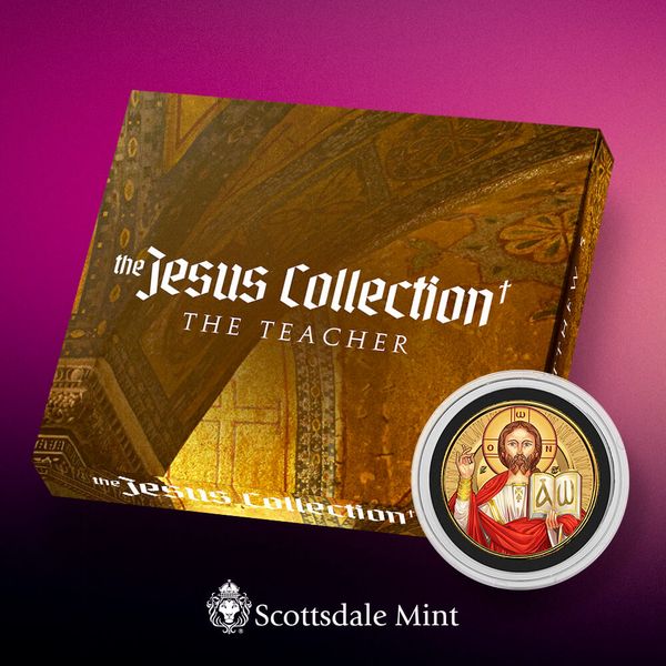 2023 Scottsdale Mint Samoa Jesus Collection The Teacher 1 Troy Ounce 9999 Fine Gold With Color Coin 02