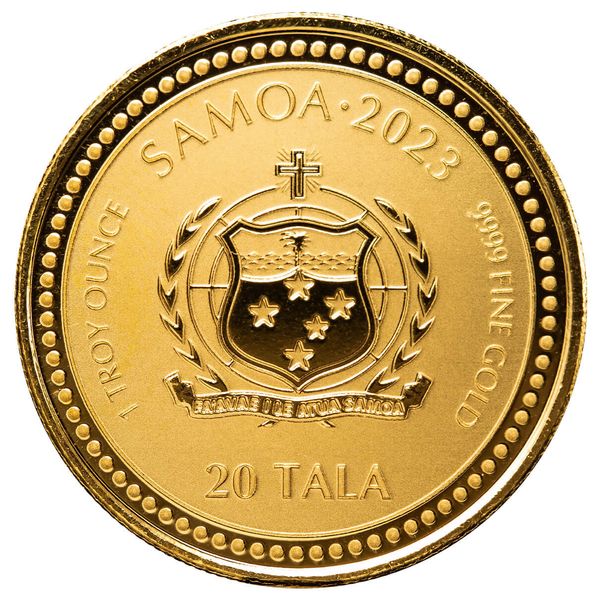 2023 Scottsdale Mint Samoa Jesus Collection The Teacher 1 Troy Ounce 9999 Fine Gold With Color Coin 06