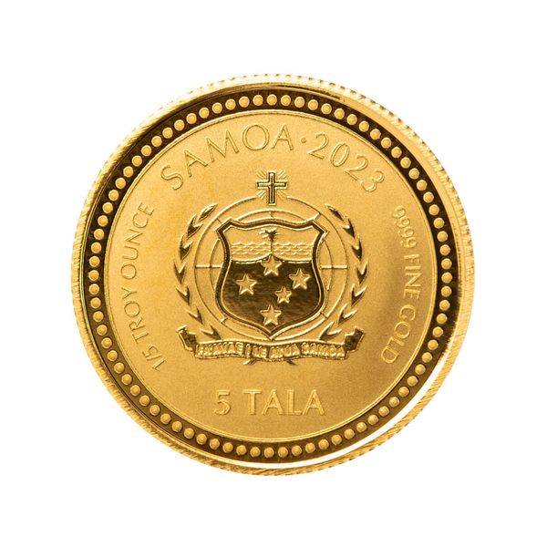 2023 Scottsdale Mint Samoa Jesus Collection The Teacher Fifth Troy Ounce 9999 Fine Gold Bu Coin 05