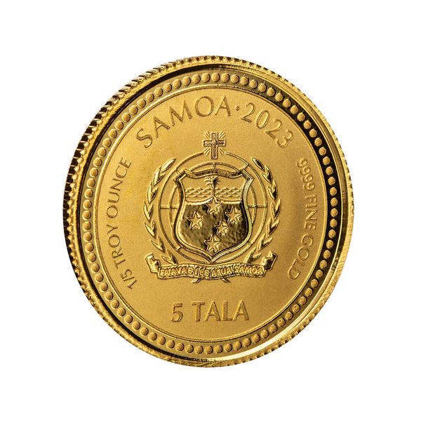 2023 Scottsdale Mint Samoa Jesus Collection The Teacher Fifth Troy Ounce 9999 Fine Gold Bu Coin 06