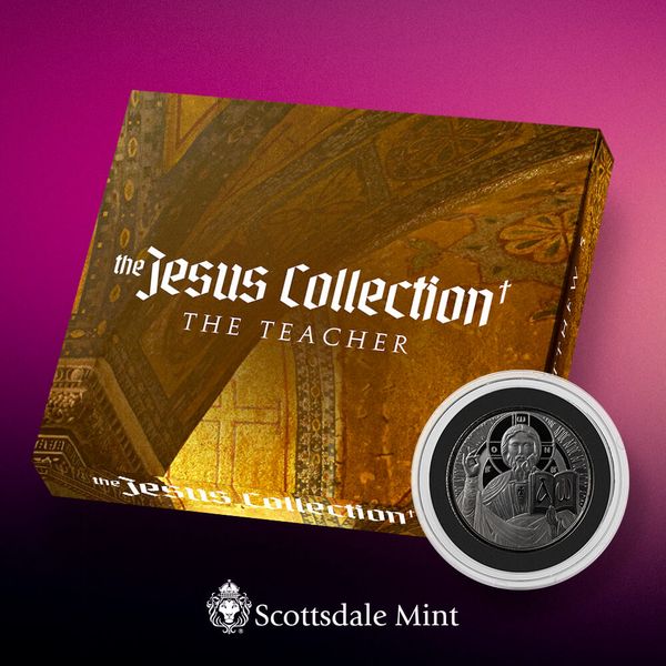 2023 Scottsdale Mint Samoa Jesus Collection The Teacher Half Troy Ounce 999 Fine Silver With Black Rhodium Plating Coin 02