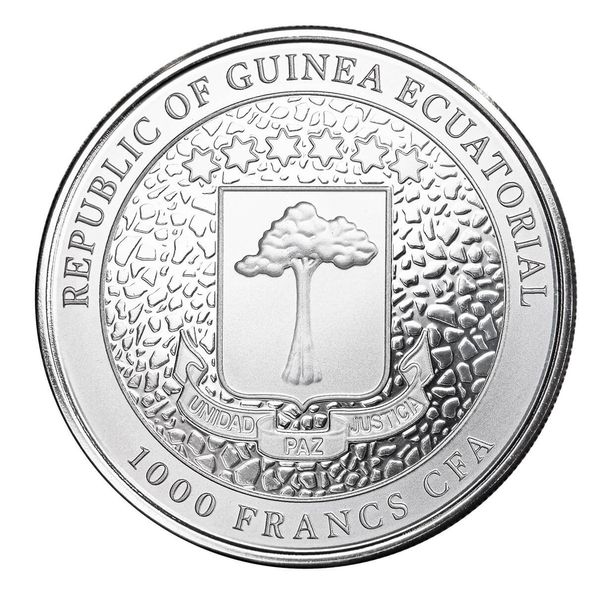 2023 Scottsdale Mint Equatorial Guinea Giraffe 1 Troy Oz 999 Fine Silver Coin 02