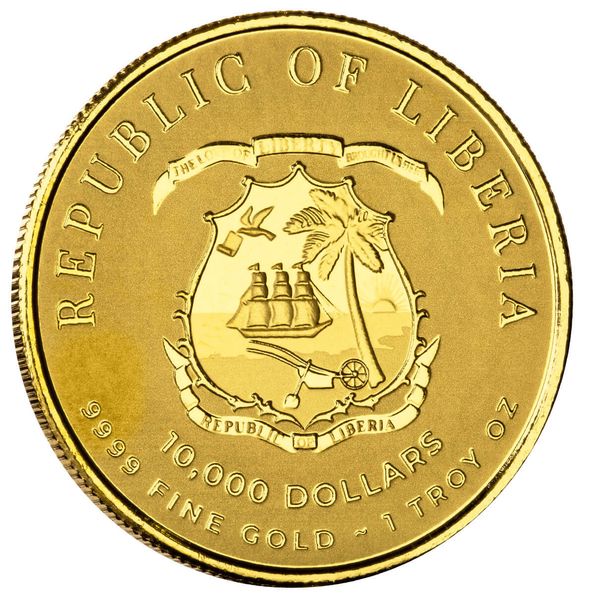 2024 Liberia Commander Series Napoleon Bonaparte 1 Troy Oz 9999 Fine Gold Coin Scottsdale Mint 1