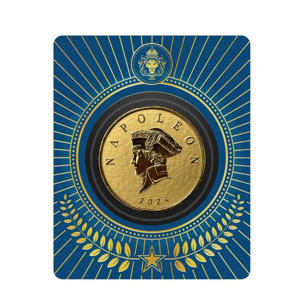 2024 Liberia Commander Series Napoleon Bonaparte 1 Troy Oz 9999 Fine Gold Coin Scottsdale Mint 13 Certilock