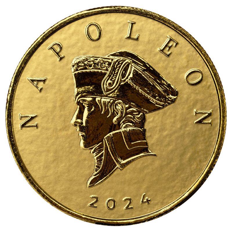 2024 Liberia Commander Series Napoleon Bonaparte 1 Troy Oz 9999 Fine Gold Coin Scottsdale Mint 6
