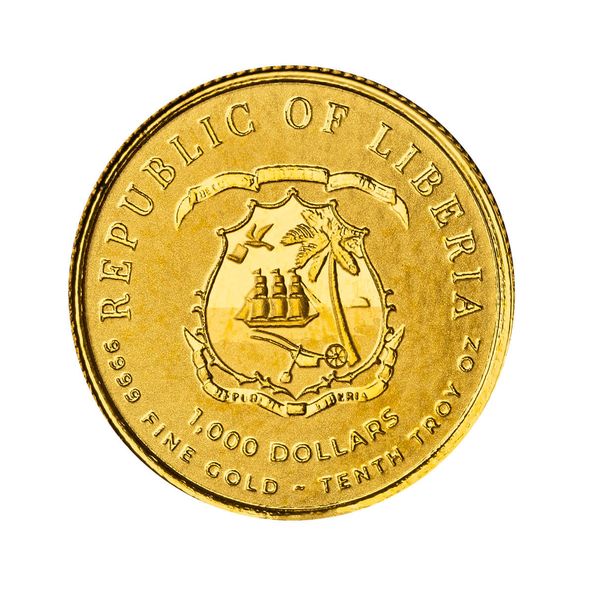 2024 Liberia Commander Series Napoleon Bonaparte Tenth Troy Oz 9999 Fine Gold Coin Scottsdale Mint 1