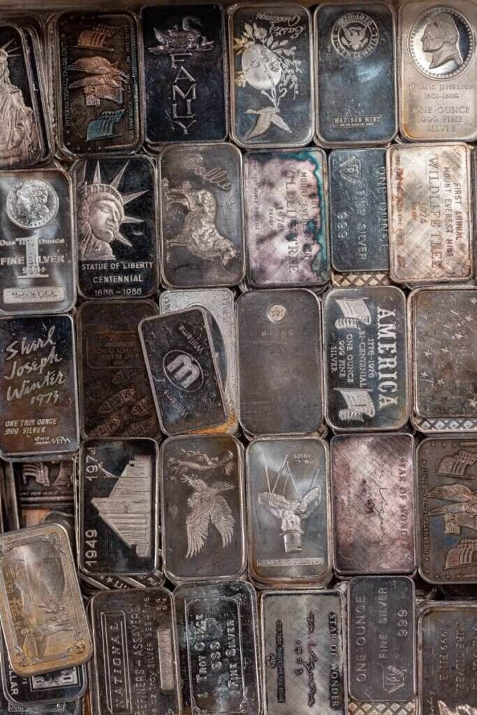 Tarnished Silver Bars
