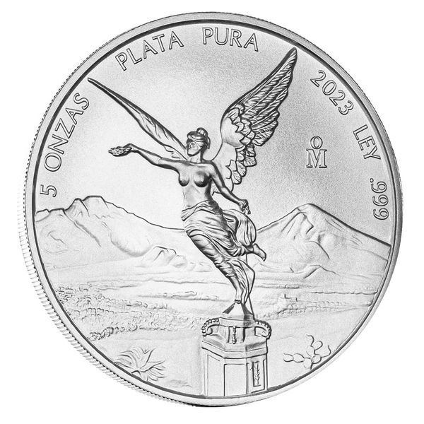 2023 Banco De Mexico Libertad 5 Troy Ounce 999 Fine Silver Bu 06