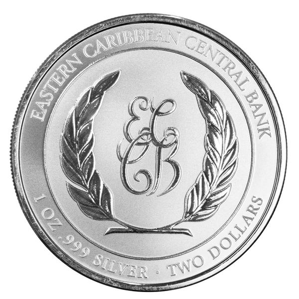 2023 Ec8 St Lucia Coat Of Arms 1 Troy Ounce 999 Fine Silver Proof Like Coin 08
