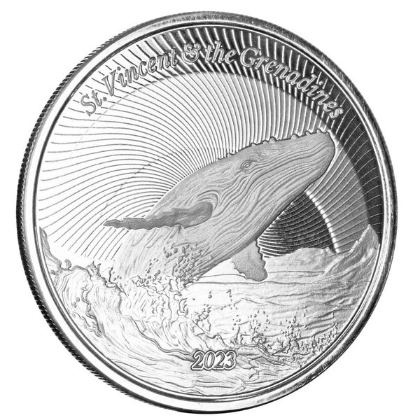 2023 Ec8 St Vincent And The Grenadines Humpback Whale 1 Troy Ounce 999 Fine Silver Proof Like Coin 08
