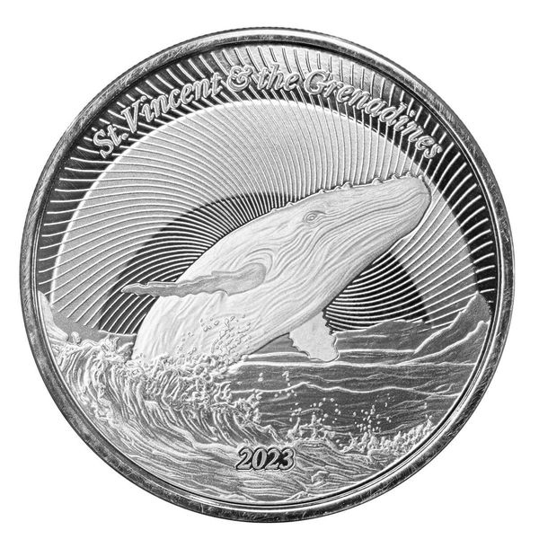 2023 Ec8 St Vincent And The Grenadines Humpback Whale 1 Troy Ounce 999 Fine Silver Proof Like Coin 09