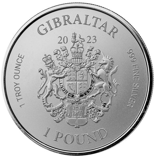 2023 Gibraltar War Elephant 1 Troy Oz 999 Fine Silver Coin Scottsdale Mint 03