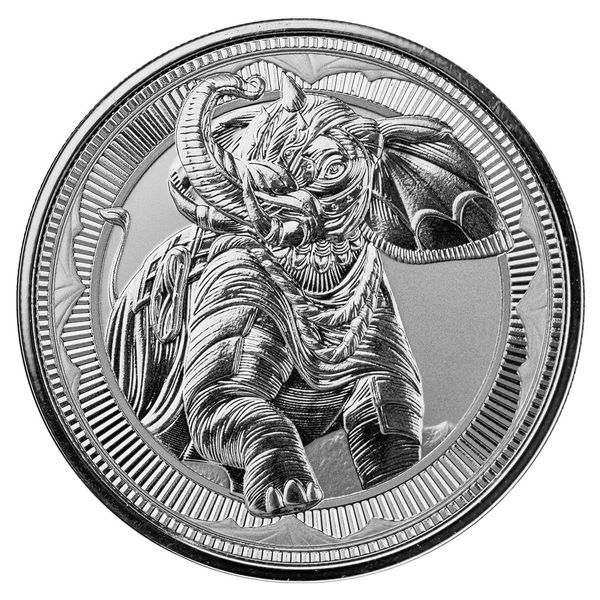 2023 Gibraltar War Elephant 1 Troy Oz 999 Fine Silver Coin Scottsdale Mint 05