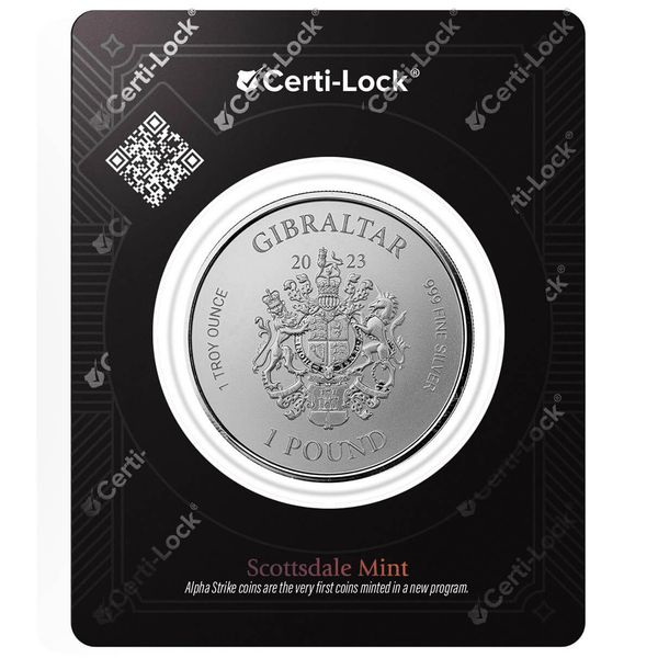 2023 Gibraltar War Elephant 1 Troy oz 999 Fine Silver Coin Scottsdale Mint 11