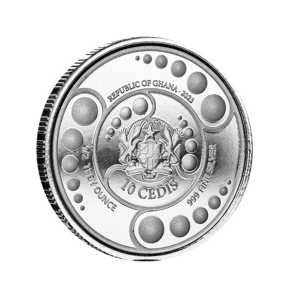 2023 Scottsdale Mint Ghana Alien Invasion Is Here One Half Troy Ounce 999 Fine Silver Proof Color Coin 01