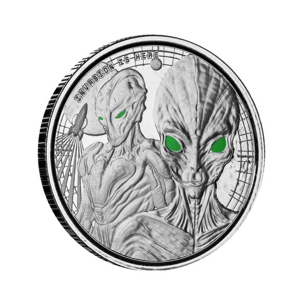 2023 Scottsdale Mint Ghana Alien Invasion Is Here One Half Troy Ounce 999 Fine Silver Proof Color Coin 03