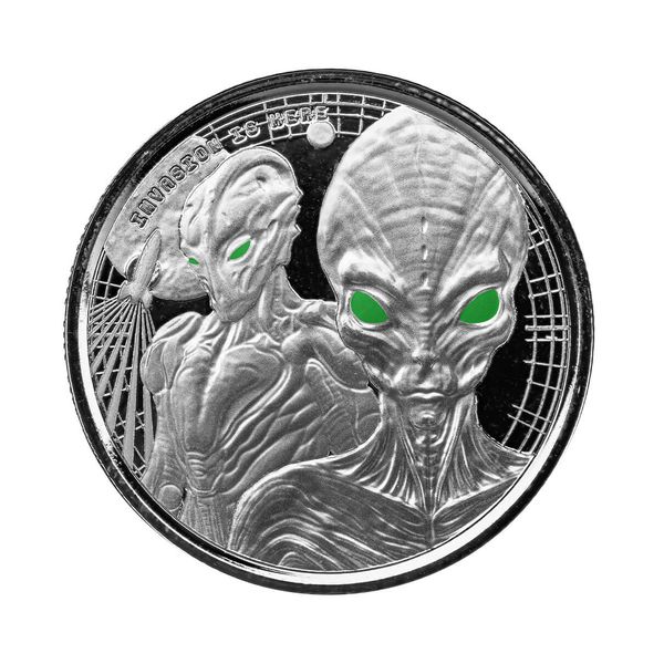 2023 Scottsdale Mint Ghana Alien Invasion Is Here One Half Troy Ounce 999 Fine Silver Proof Color Coin 04