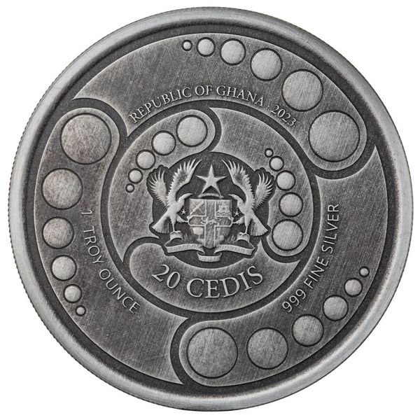 2023 Scottsdale Mint Ghana Alien Invasion Is Here One Troy Ounce 999 Fine Silver Antique Coin 02