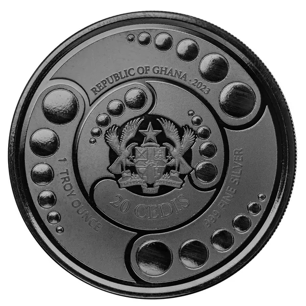 2023 Scottsdale Mint Ghana Alien Invasion Is Here One Troy Ounce 999 Fine Silver Proof Color And Rhodium Plating Coin 02