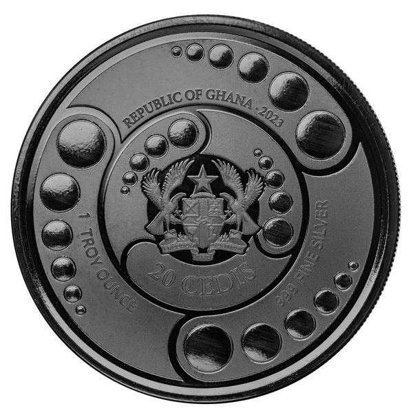 2023 Scottsdale Mint Ghana Alien Invasion Is Here One Troy Ounce 999 Fine Silver Proof Color And Rhodium Plating Coin 02