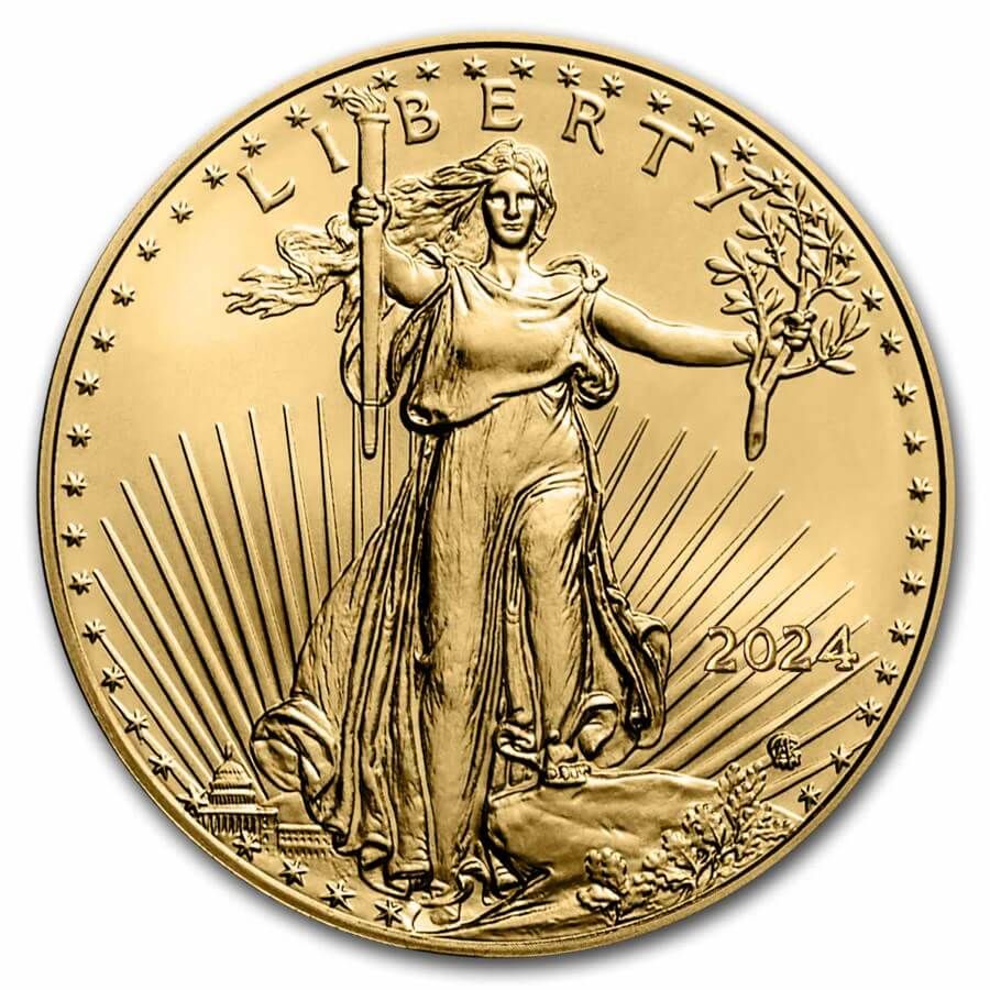 2024 1 Oz American Gold Eagle Bu 284453 Slab