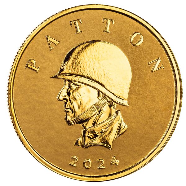 2024 Scottsdale Mint Liberia Commander Series George Patton 1 Troy Ounce 9999 Fine Gold Coin 07