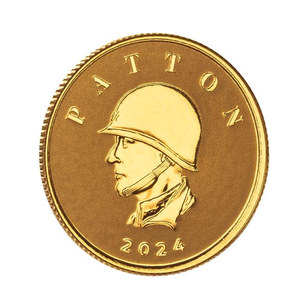 2024 Scottsdale Mint Liberia Commander Series George Patton Tenth Troy Ounce 9999 Fine Gold Coin 07