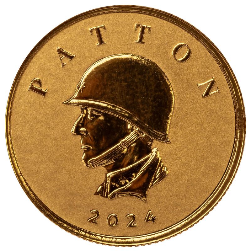 2024 Scottsdale Mint Liberia Commander Series George Patton Tenth Troy Ounce 9999 Fine Gold Coin 09