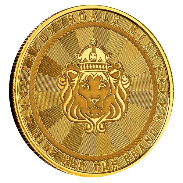 Scottsdale Mint Cowboy With Buffalo Privy 1 Troy Oz 9999 Fine Gold Round 1