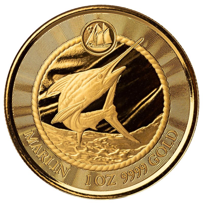 2023 Scottsdale Mint Cayman Islands Blue Marlin One Troy Ounce 9999 Fine Gold Coin 05