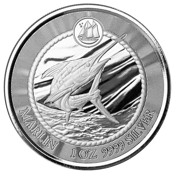 2023 Scottsdale Mint Cayman Islands Blue Marlin One Troy Ounce 9999 Fine Silver Proof Like Coin 05