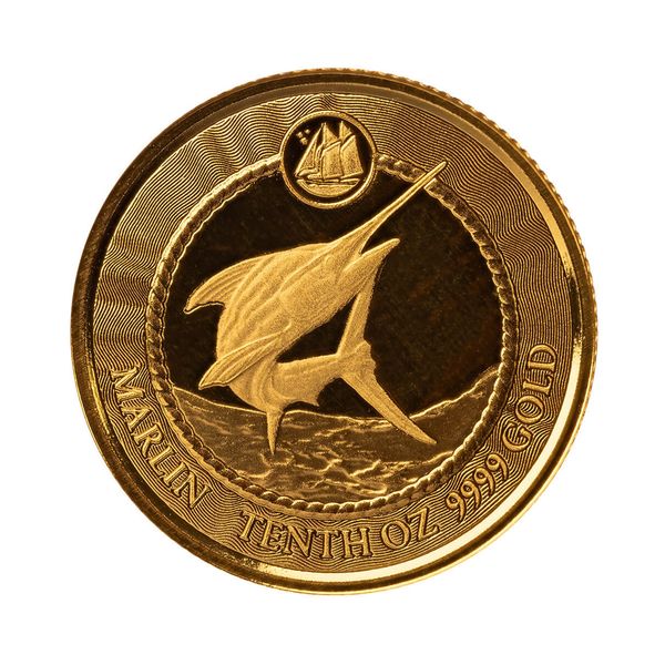 2023 Scottsdale Mint Cayman Islands Blue Marlin Tenth Troy Ounce 9999 Fine Gold Coin 01