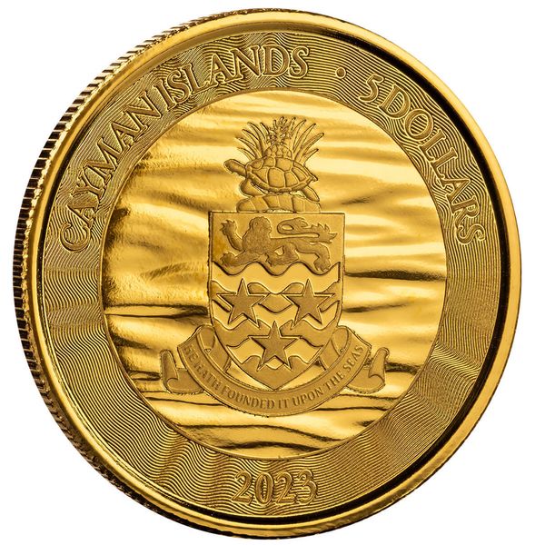 2023 Scottsdale Mint Cayman Islands Loggerhead Turtle 1 Troy Ounce 9999 Fine Gold Coin 04