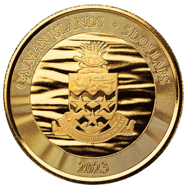 2023 Scottsdale Mint Cayman Islands Loggerhead Turtle 1 Troy Ounce 9999 Fine Gold Coin 05