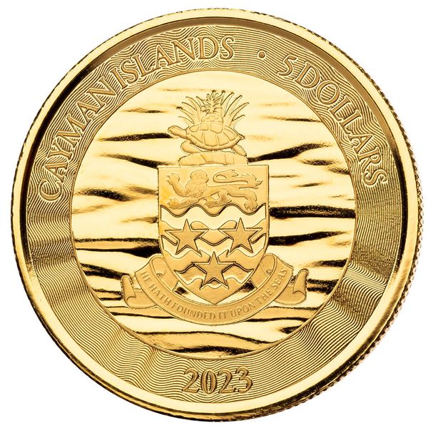 2023 Scottsdale Mint Cayman Islands Loggerhead Turtle 1 Troy Ounce 9999 Fine Gold Coin 06