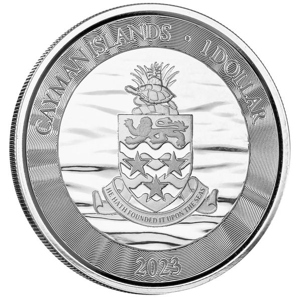 2023 Scottsdale Mint Cayman Islands Loggerhead Turtle One Troy Ounce 9999 Fine Silver Color Proof Coin 05