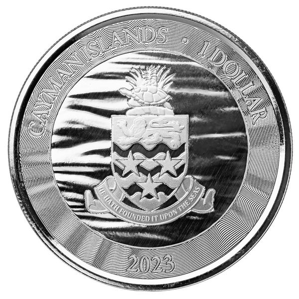 2023 Scottsdale Mint Cayman Islands Loggerhead Turtle One Troy Ounce 9999 Fine Silver Color Proof Coin 07