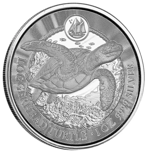 2023 Scottsdale Mint Cayman Islands Loggerhead Turtle One Troy Ounce 9999 Fine Silver Proof Like Coin 01