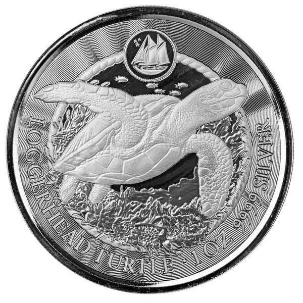 2023 Scottsdale Mint Cayman Islands Loggerhead Turtle One Troy Ounce 9999 Fine Silver Proof Like Coin 02