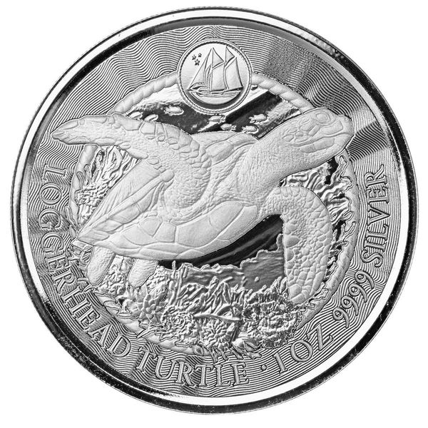 2023 Scottsdale Mint Cayman Islands Loggerhead Turtle One Troy Ounce 9999 Fine Silver Proof Like Coin 03
