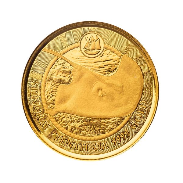 2023 Scottsdale Mint Cayman Islands Stingray Tenth Troy Ounce 9999 Fine Gold Coin 01
