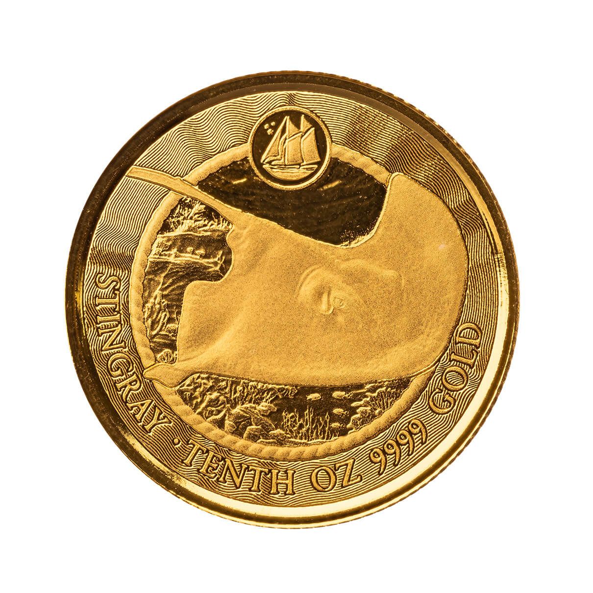 2023 Scottsdale Mint Cayman Islands Stingray Tenth Troy Ounce 9999 Fine Gold Coin 03