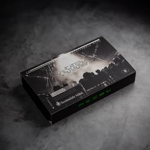 2023 Scottsdale Mint Ghana Alien Half Oz Silver 4 Coin Set Box 01